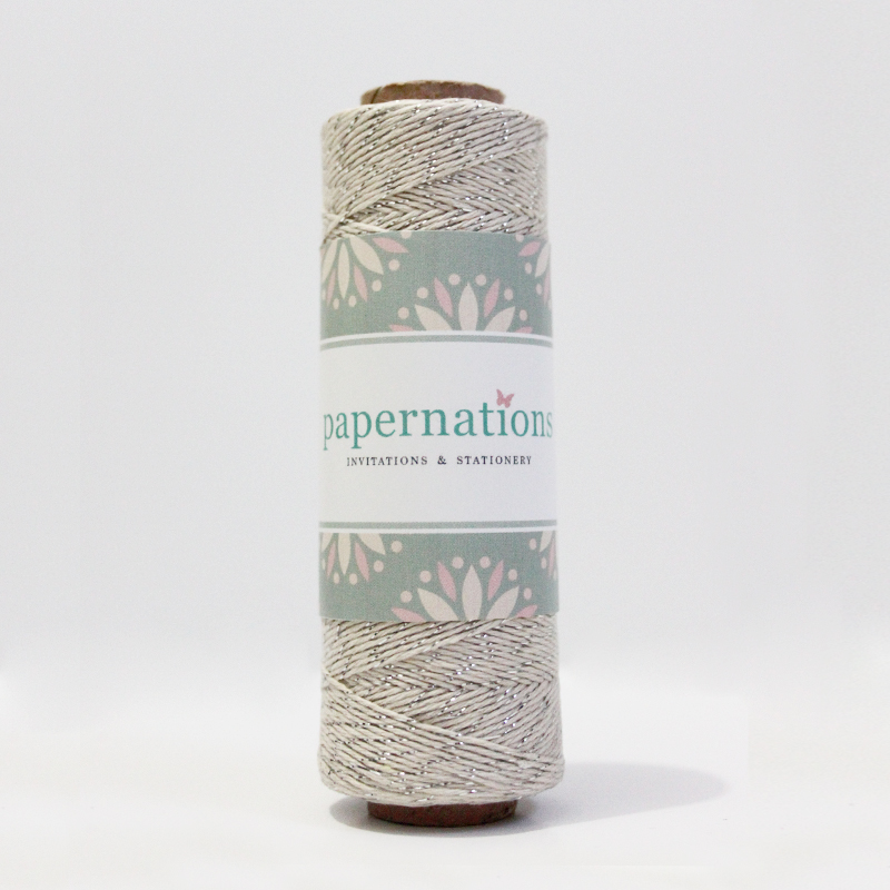 Bakers Twine - White Silver